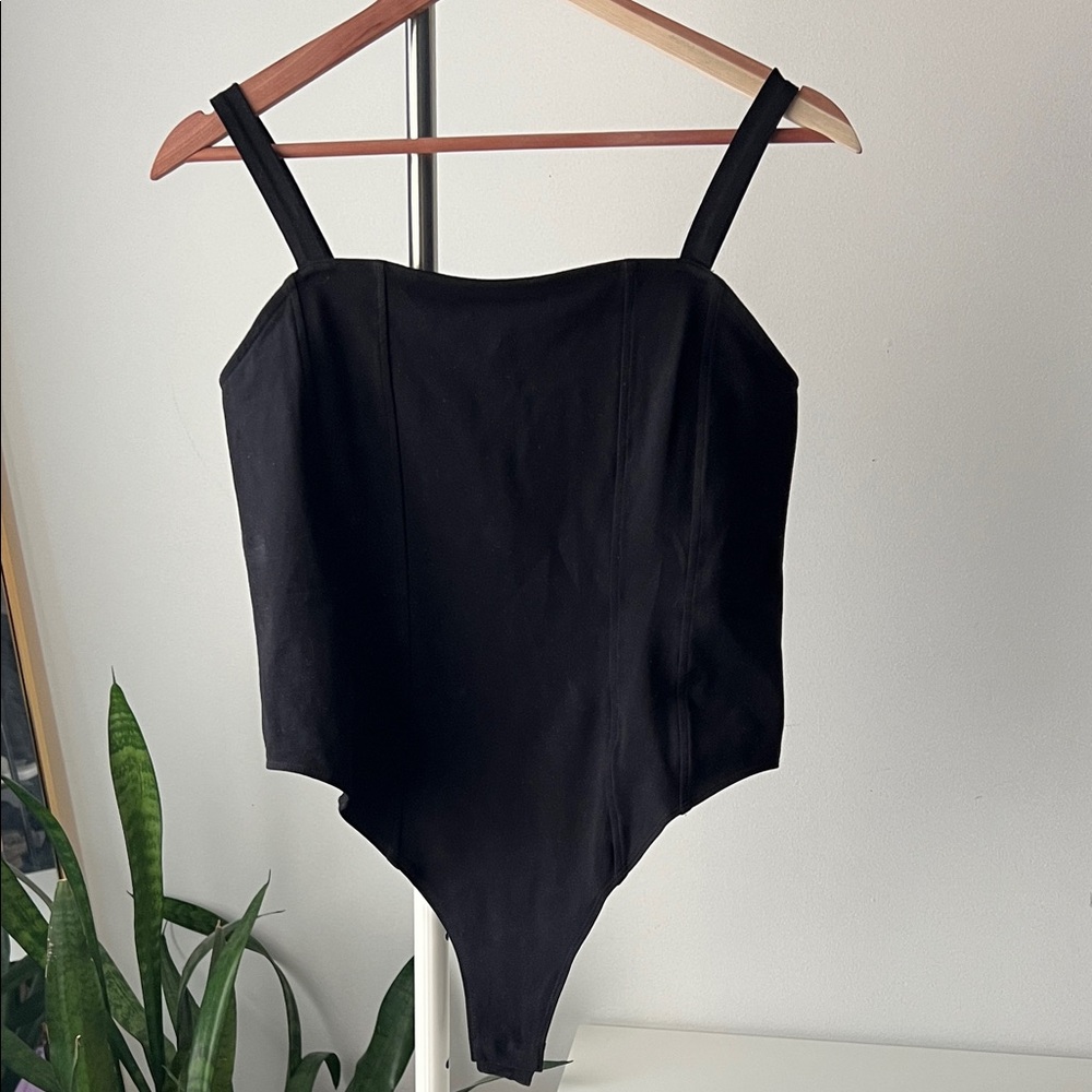 H&M Black basic thong Bodysuit M